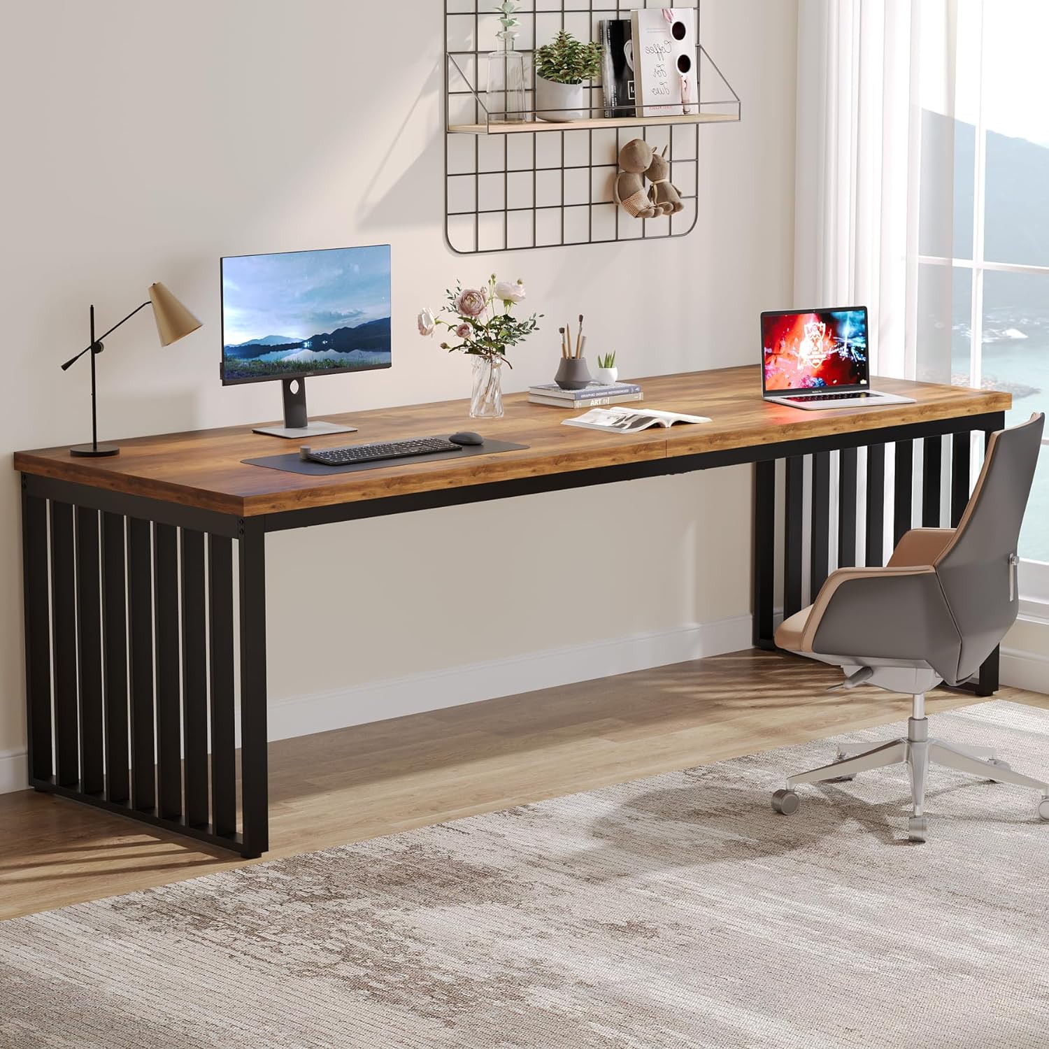 Birou pentru două persoane 180 cm - masă dublă pentru computer