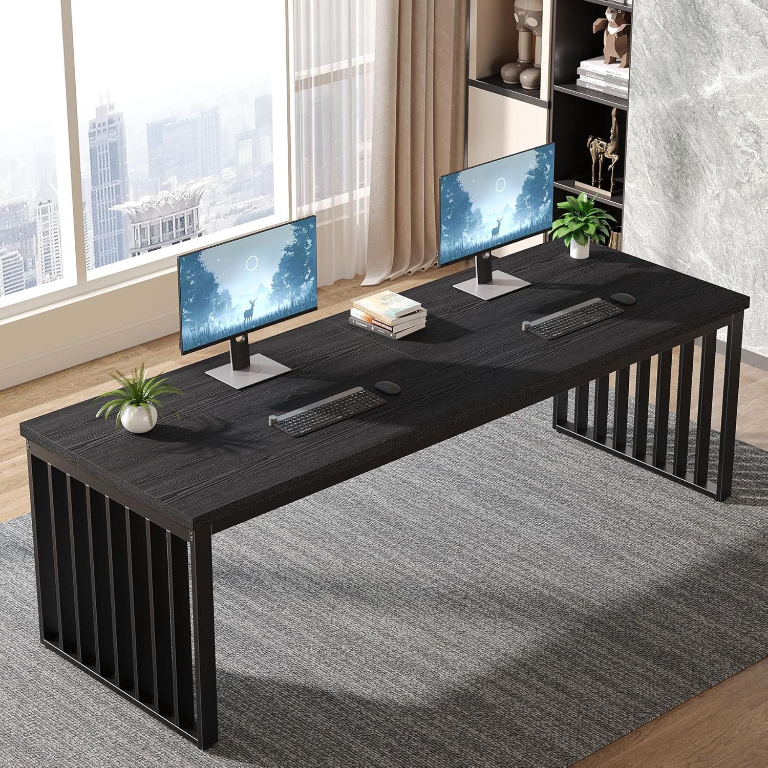 Birou pentru două persoane 180 cm - masă dublă pentru computer