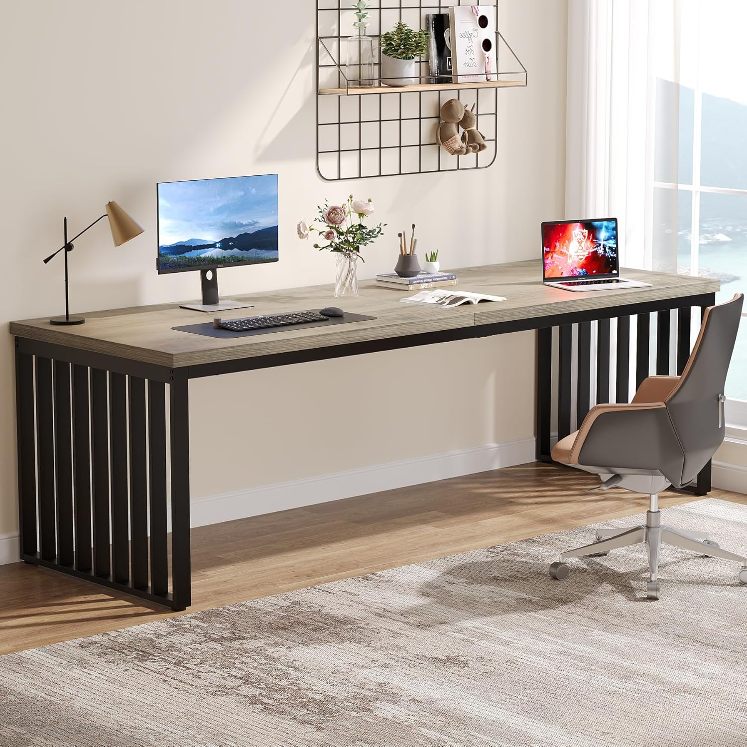 Birou pentru două persoane 180 cm - masă dublă pentru computer