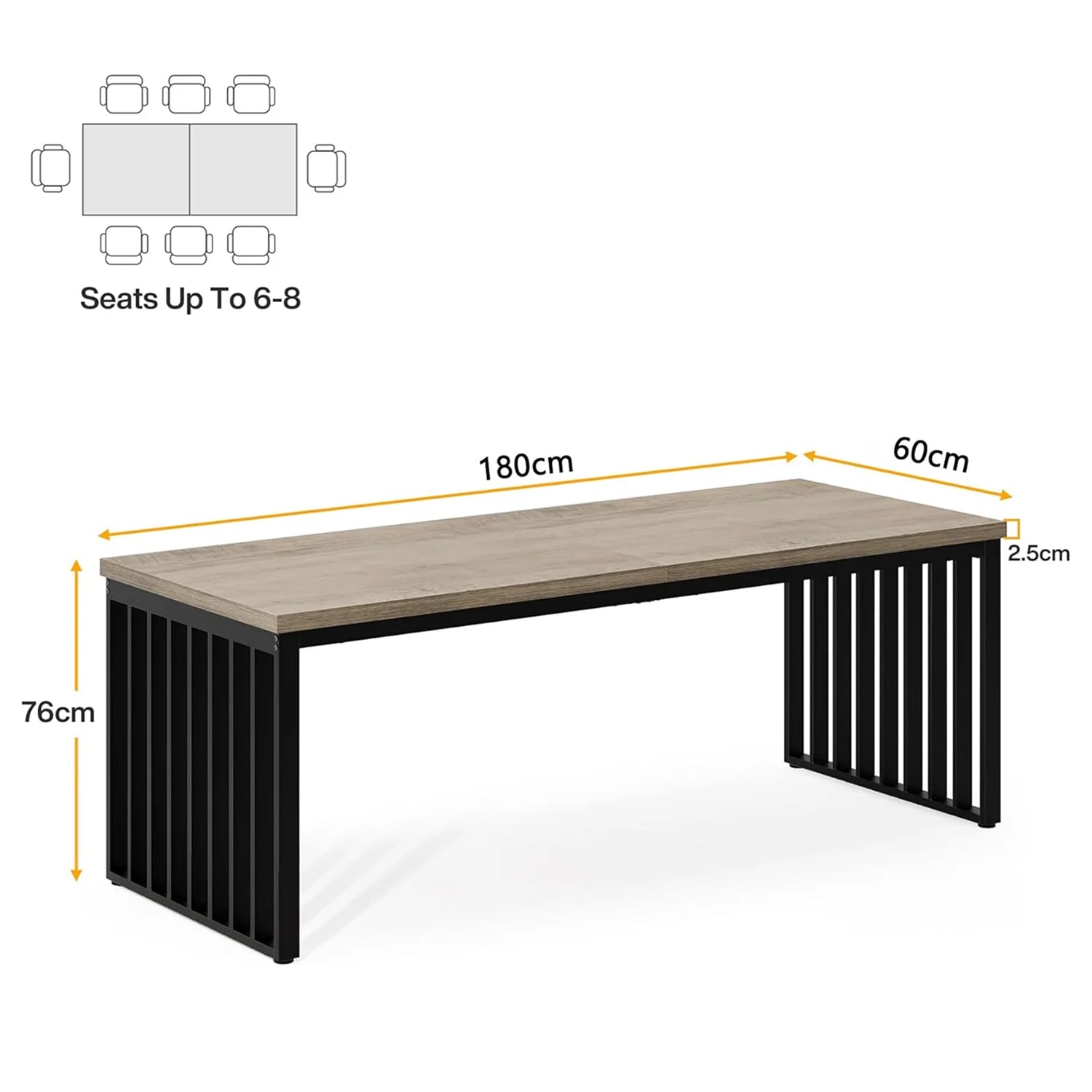 Birou pentru două persoane 180 cm - masă dublă pentru computer