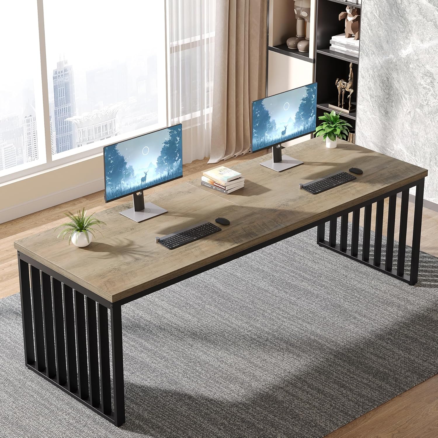 Birou pentru două persoane 180 cm - masă dublă pentru computer