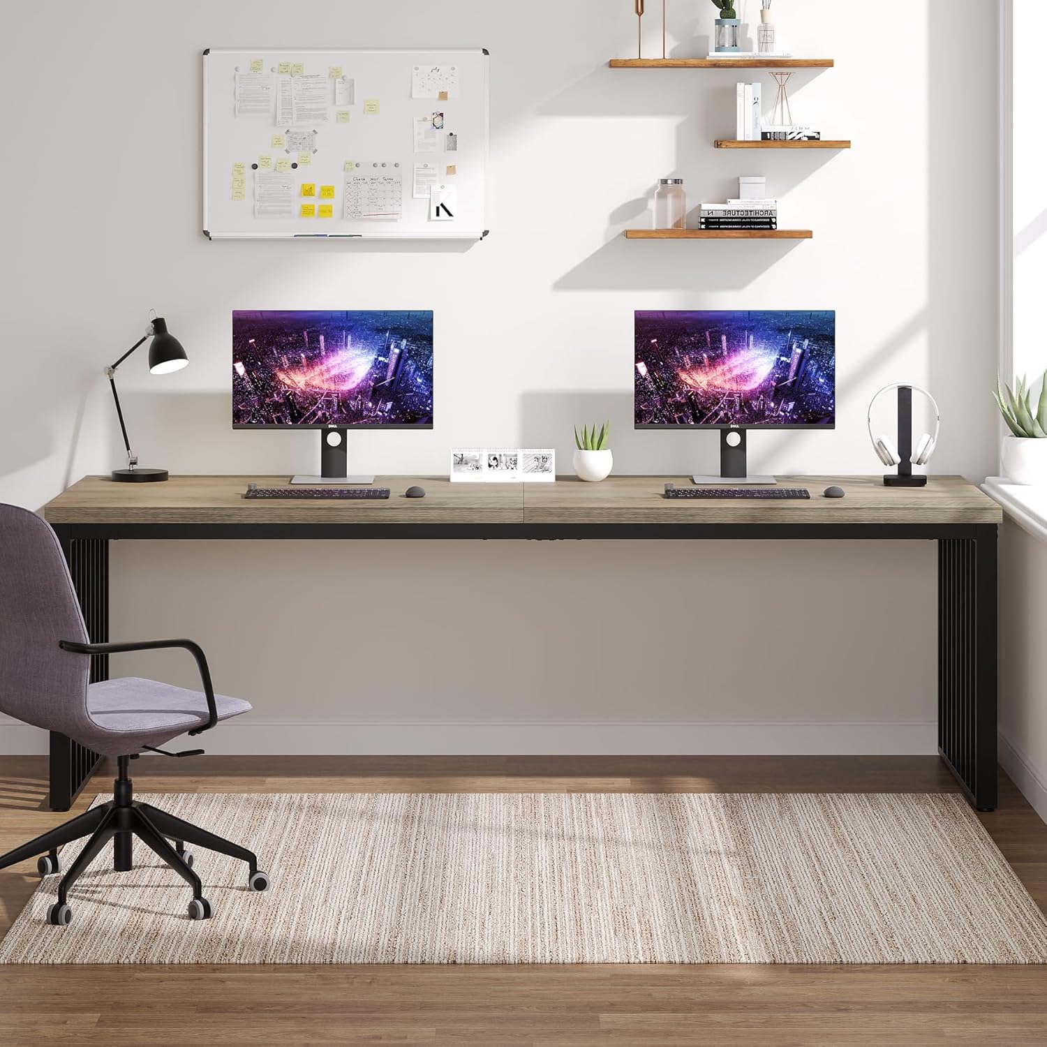 Birou pentru două persoane 180 cm - masă dublă pentru computer