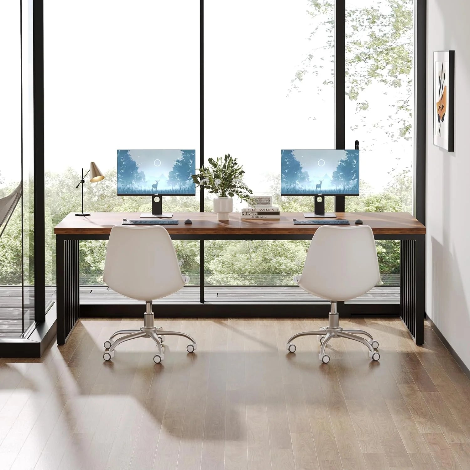 Birou pentru două persoane 180 cm - masă dublă pentru computer