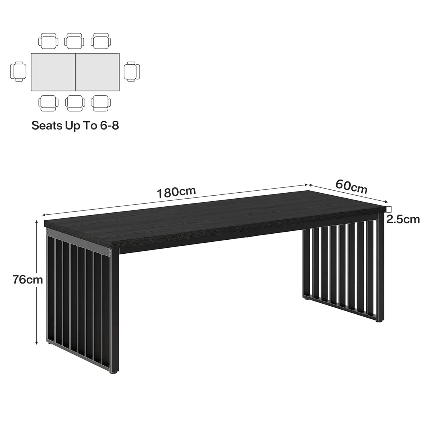 Birou pentru două persoane 180 cm - masă dublă pentru computer