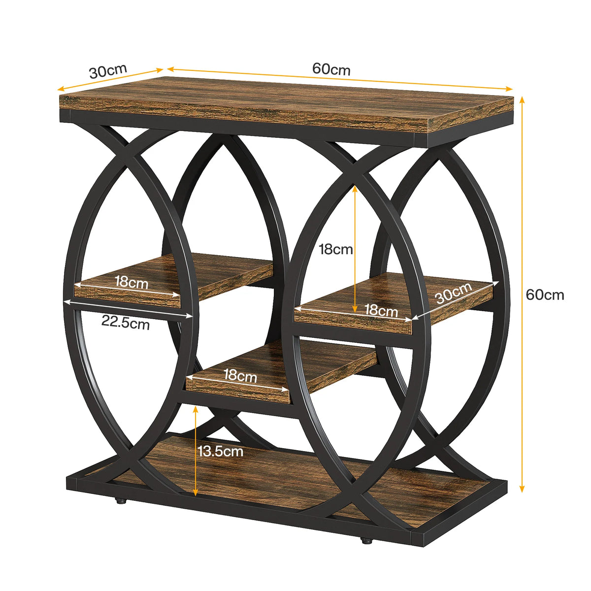 Măsuță de cafea cu 4 rafturi, 60cm