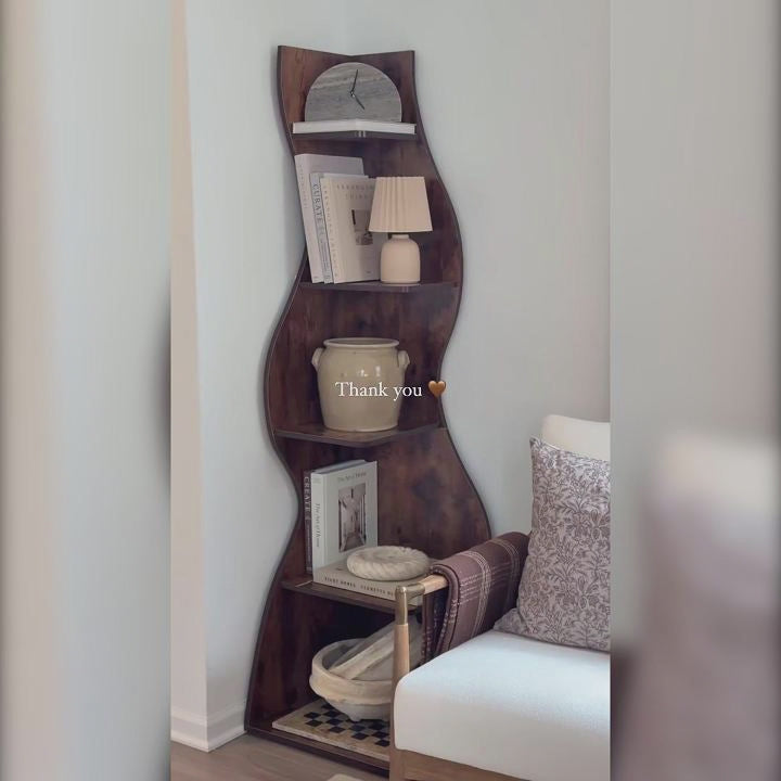 Bibliotecă de colț cu 5 rafturi