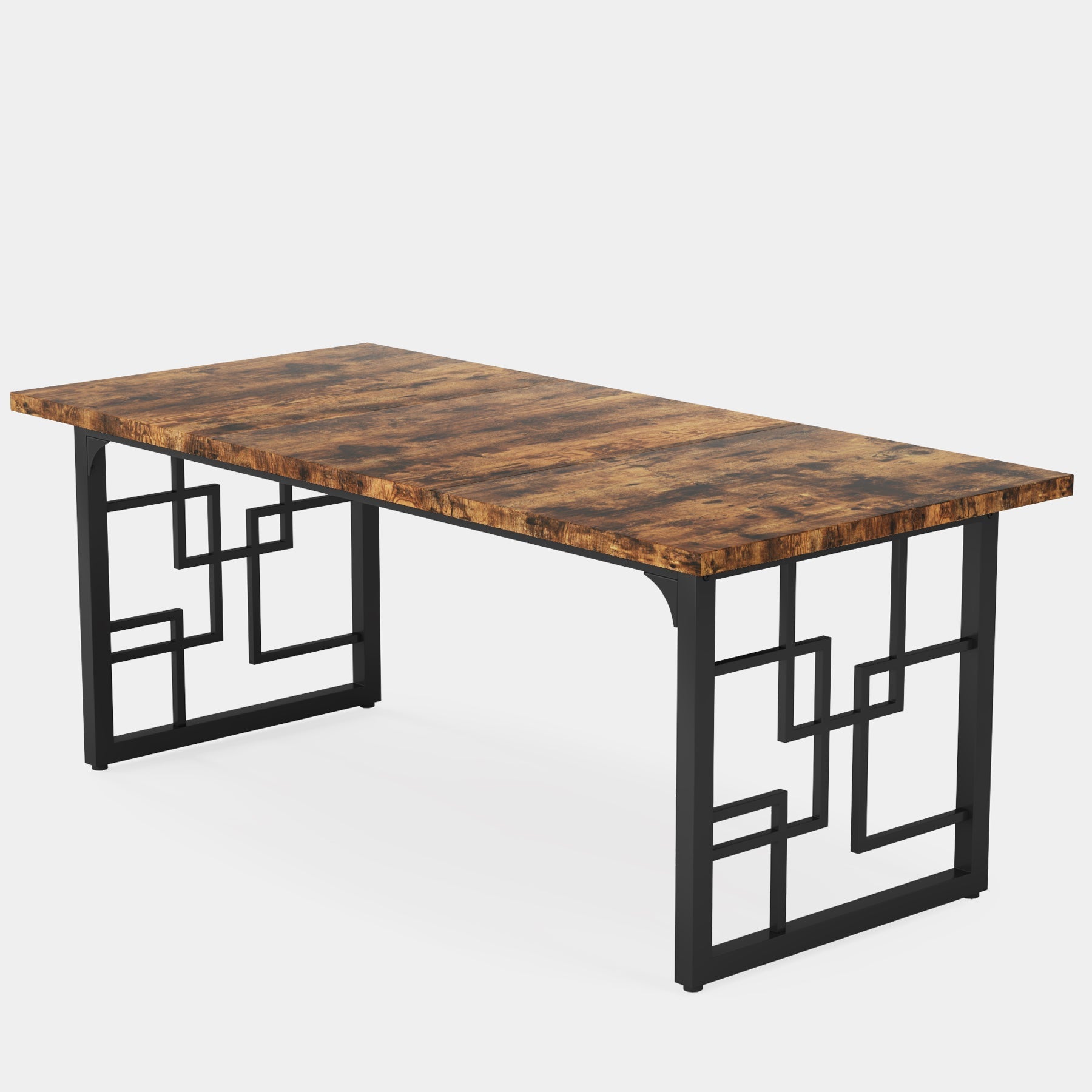 Birou în stil industrial, 160 cm, cu picioare metalice