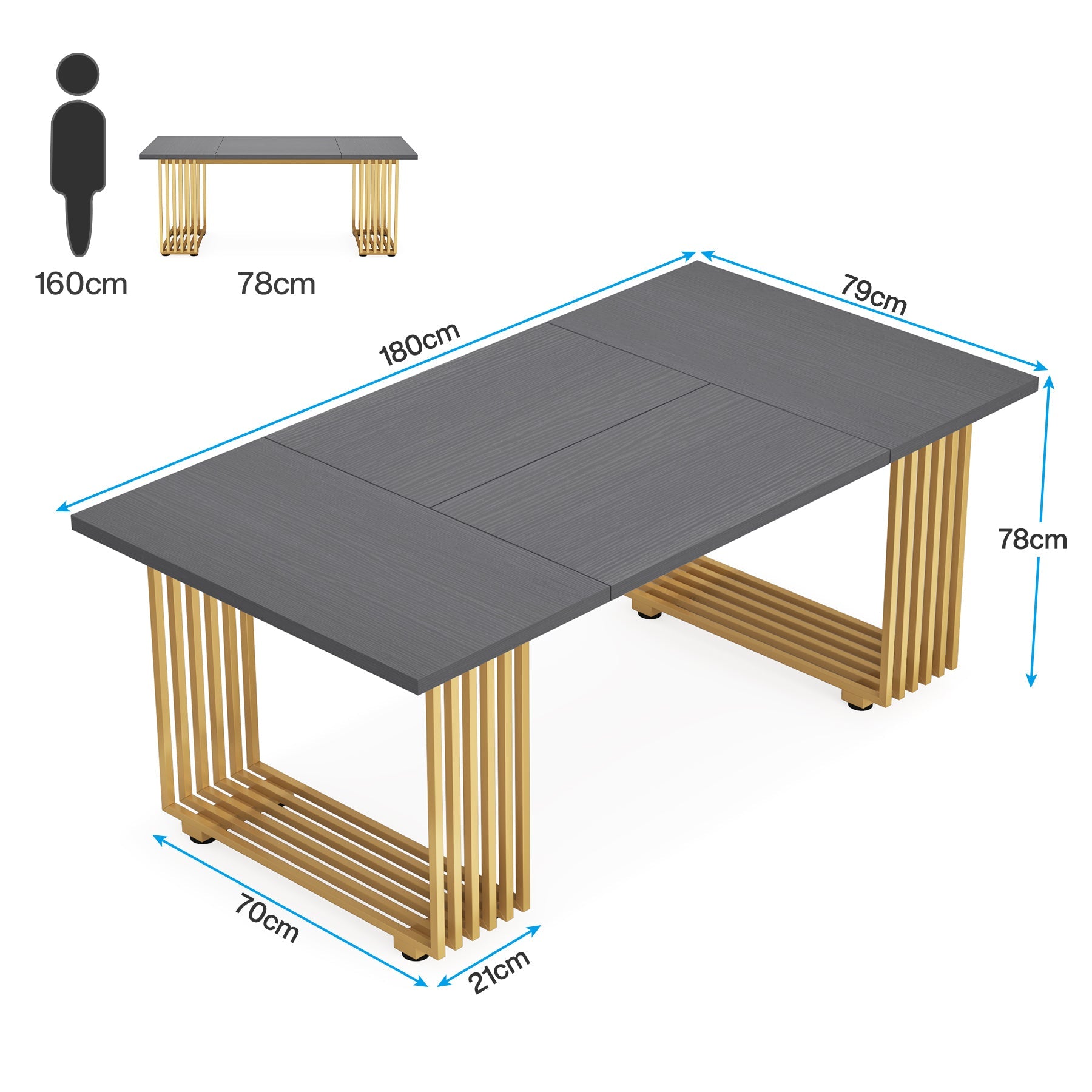 Birou elegant în stil modern, 180 cm