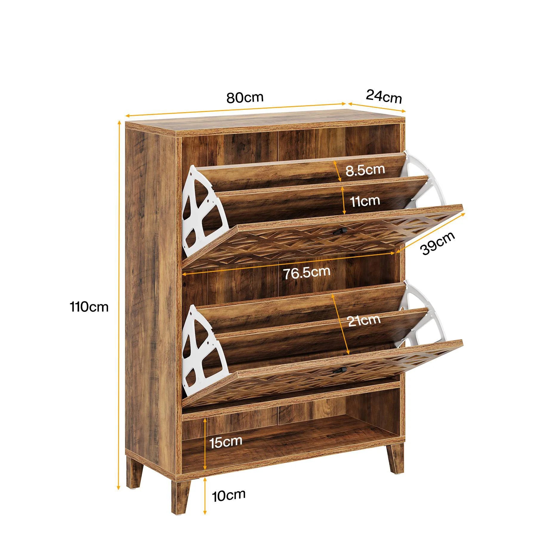 Organizator de pantofi de 80 cm cu 2 sertare