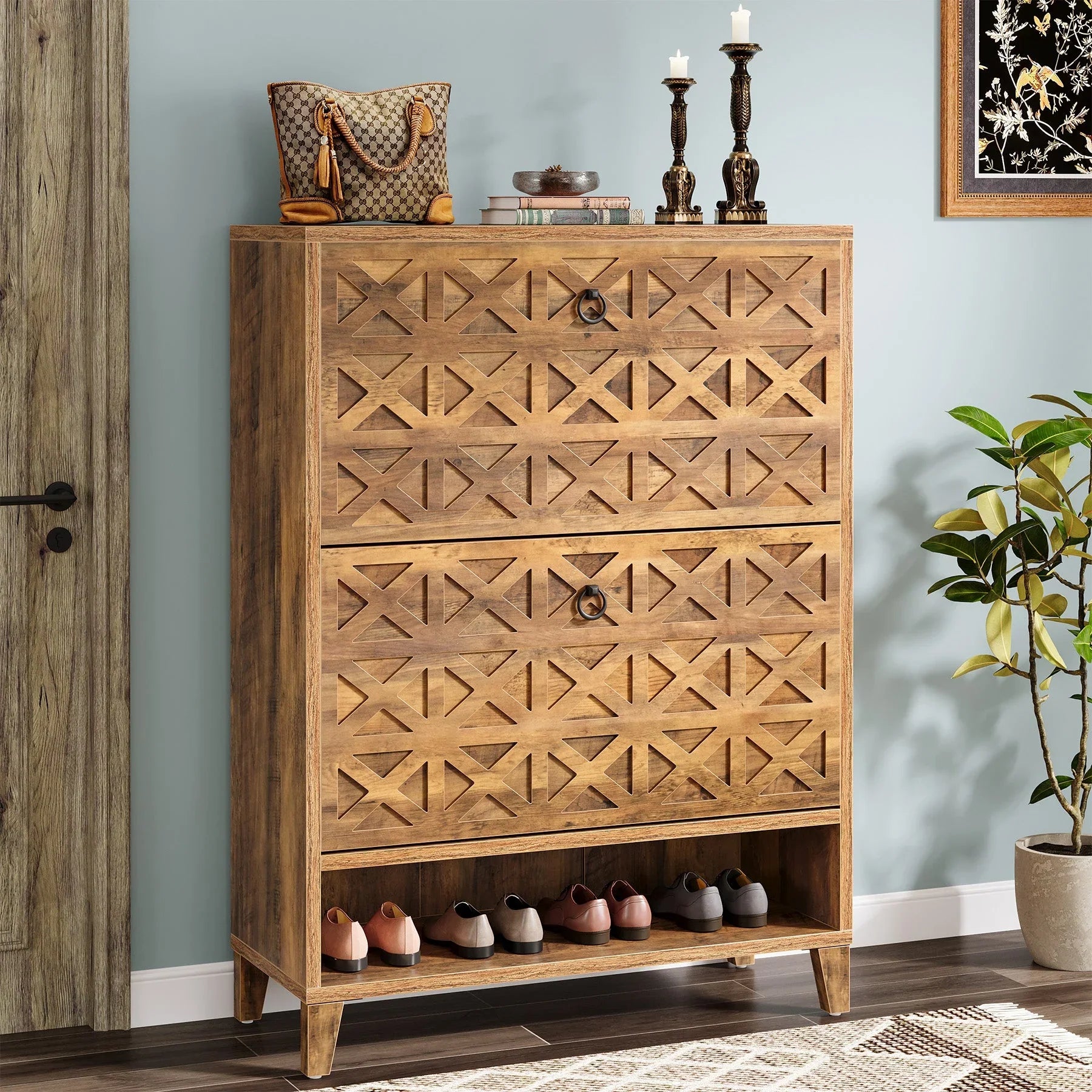 Organizator de pantofi de 80 cm cu 2 sertare