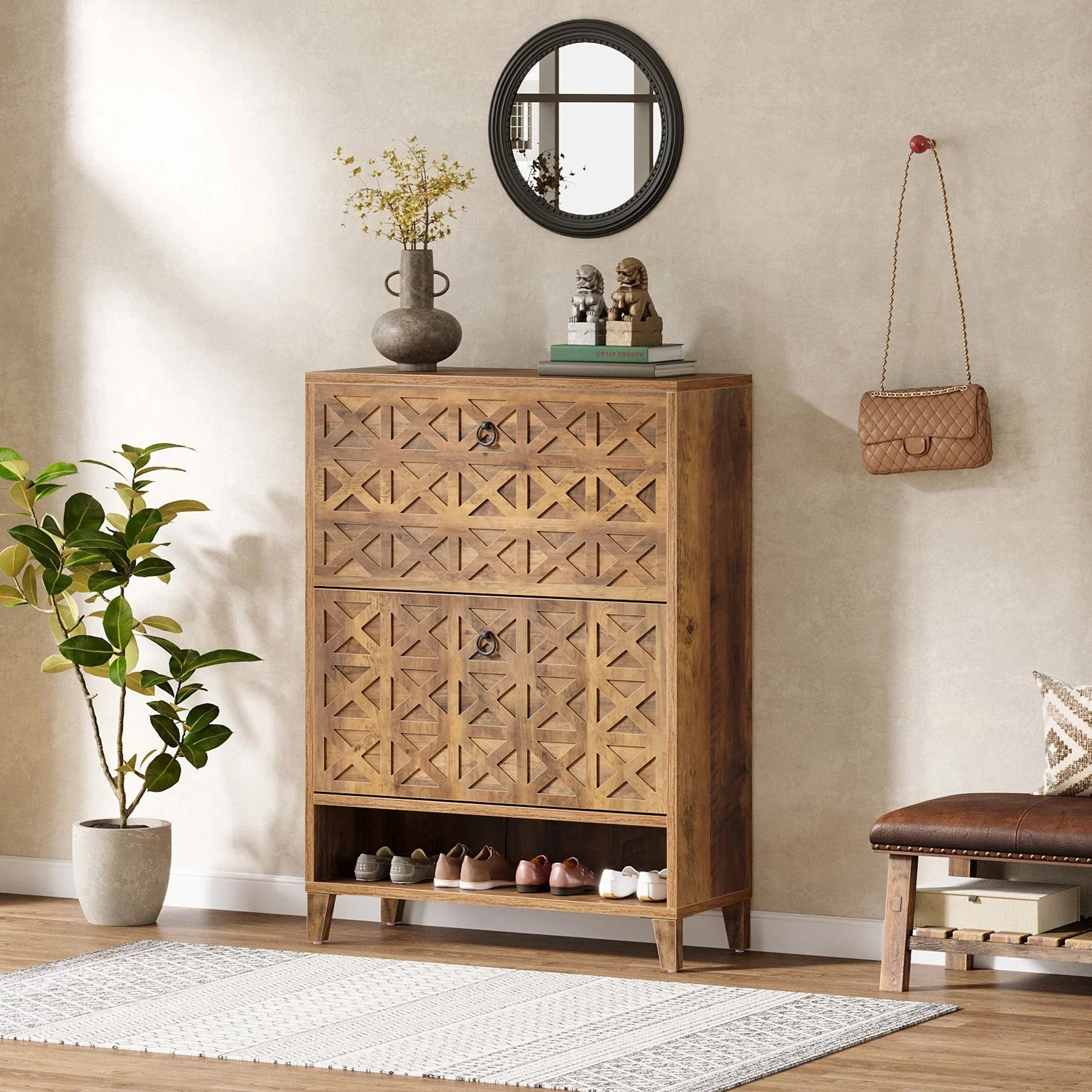 Organizator de pantofi de 80 cm cu 2 sertare