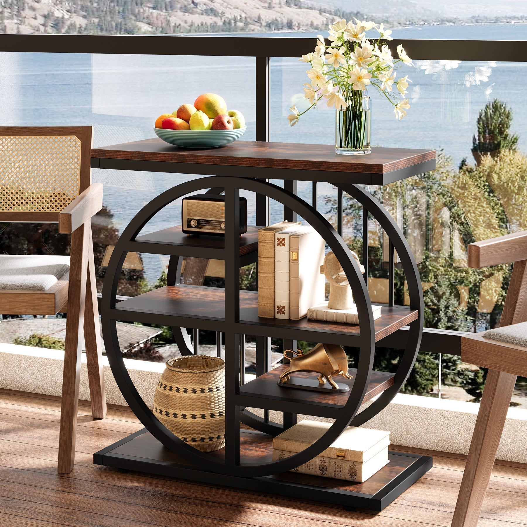 Măsuță de cafea/servit cu 5 niveluri, măsuță decorativă