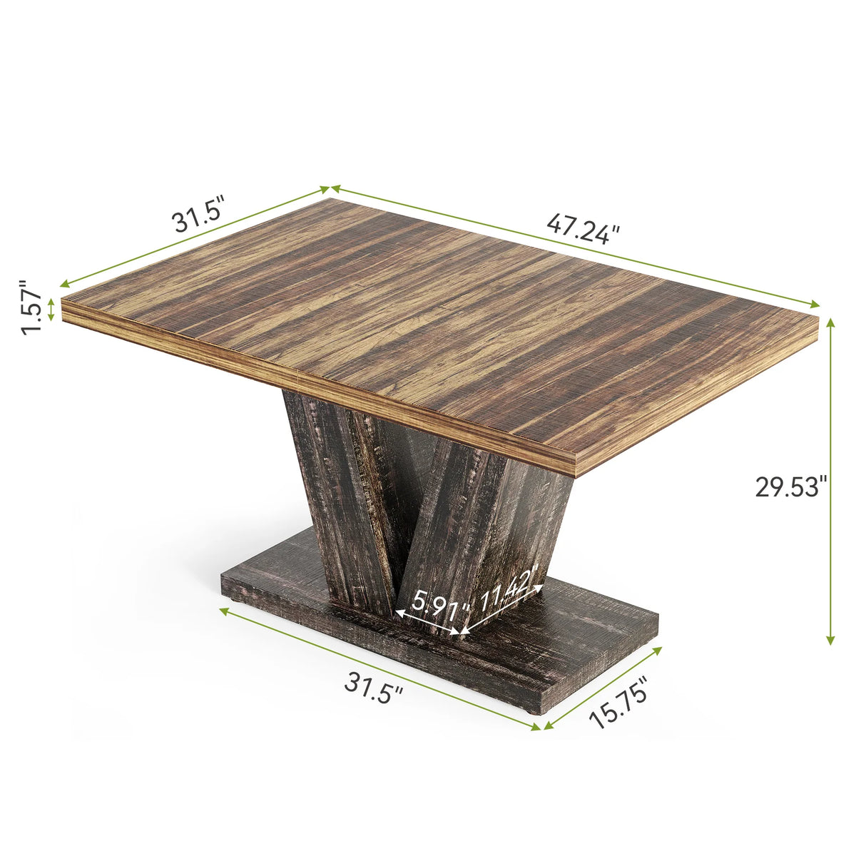 Masă dreptunghiulară de sufragerie 120x80 cm pentru 4 persoane