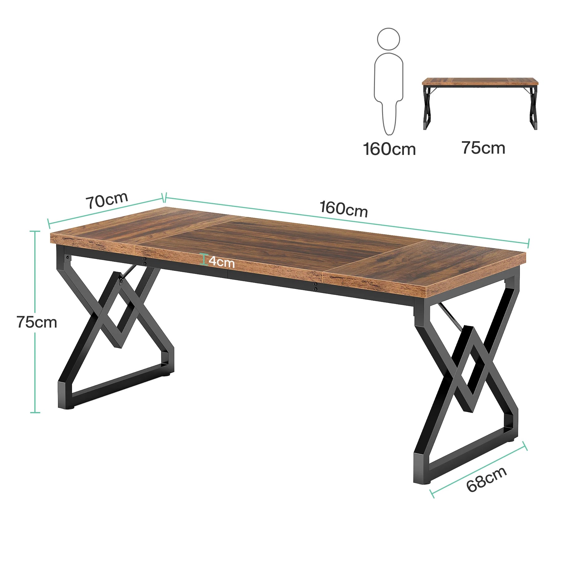 Birou de 160 cm pentru biroul de acasă