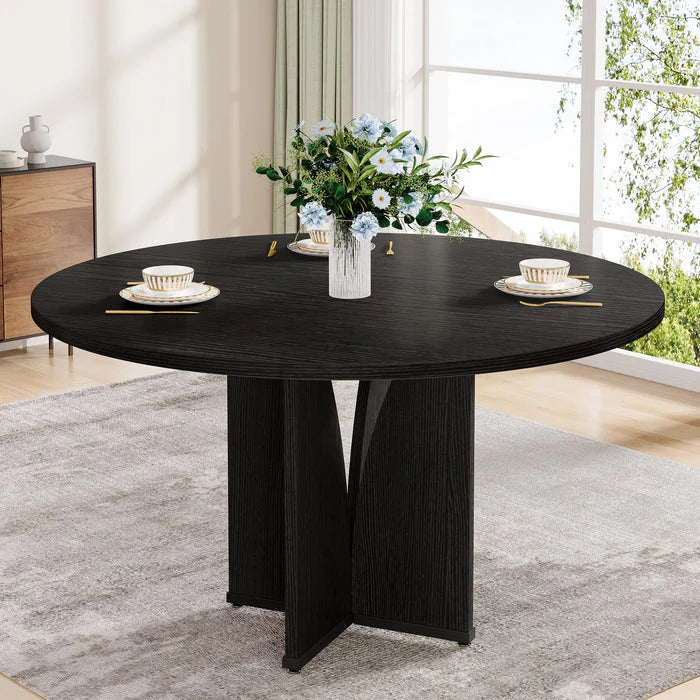 Masă rotundă de dining de 100 cm în stil rustic