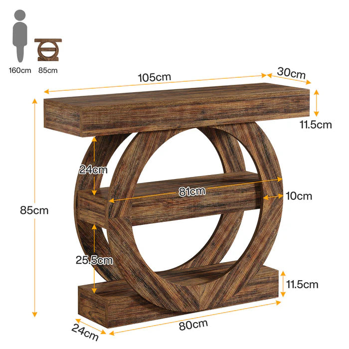 Consolă cu 3 niveluri de 105 cm pentru hol