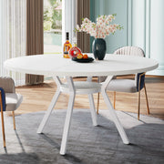 Masă rotundă de dining de 120 cm pentru 4-6 persoane