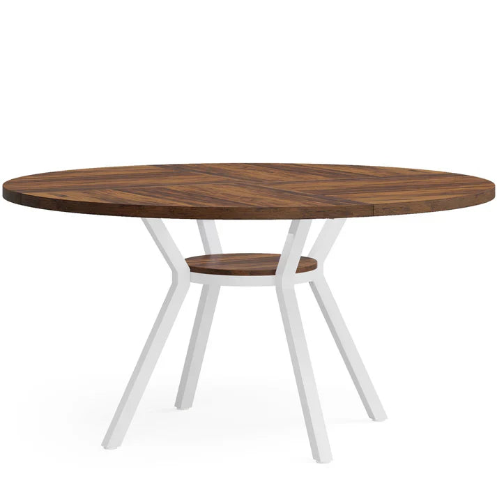 Masă rotundă de dining de 120 cm pentru 4-6 persoane