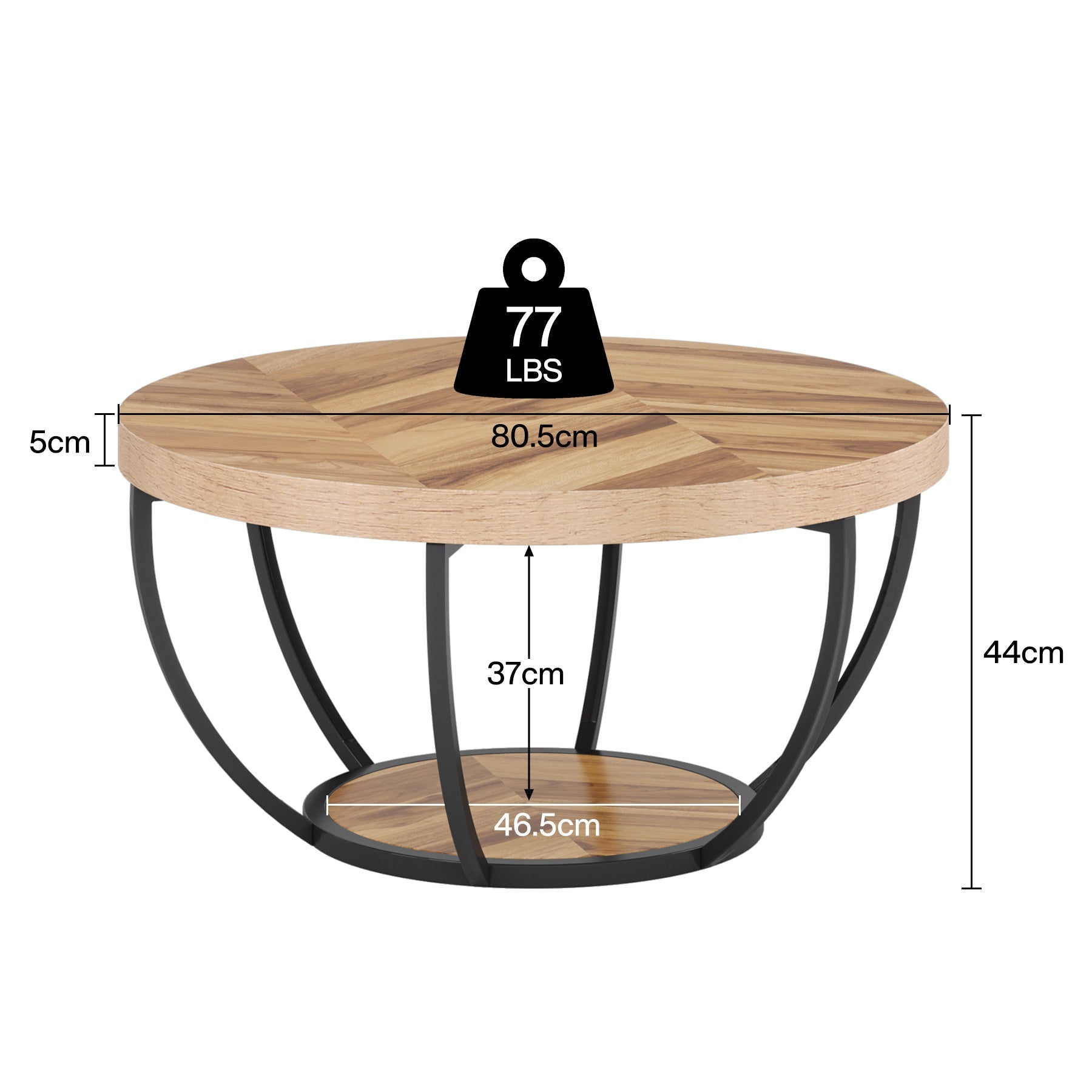 Măsuță de cafea rotundă cu două niveluri