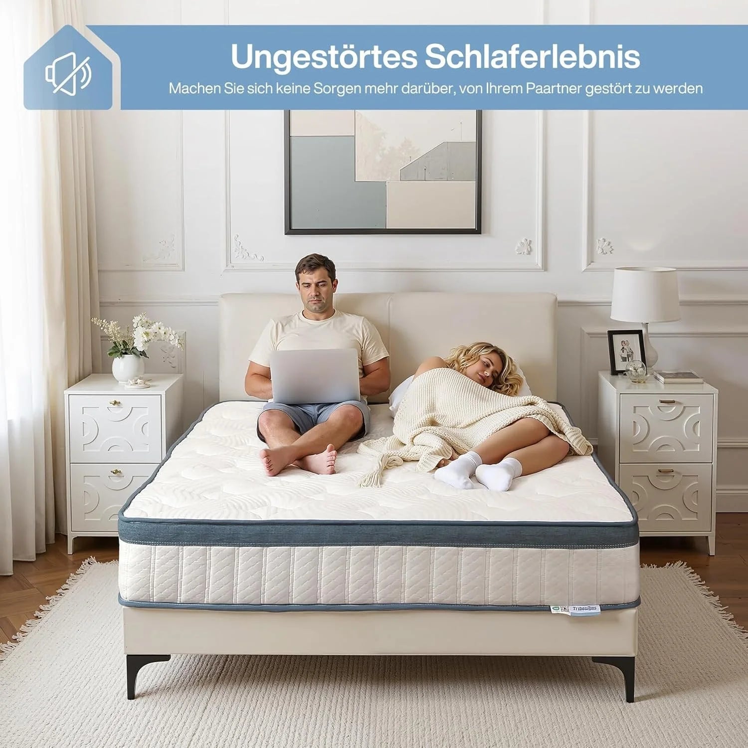 Saltea ortopedică cu arcuri împachetate individual H3 Memory Foam 7-zone