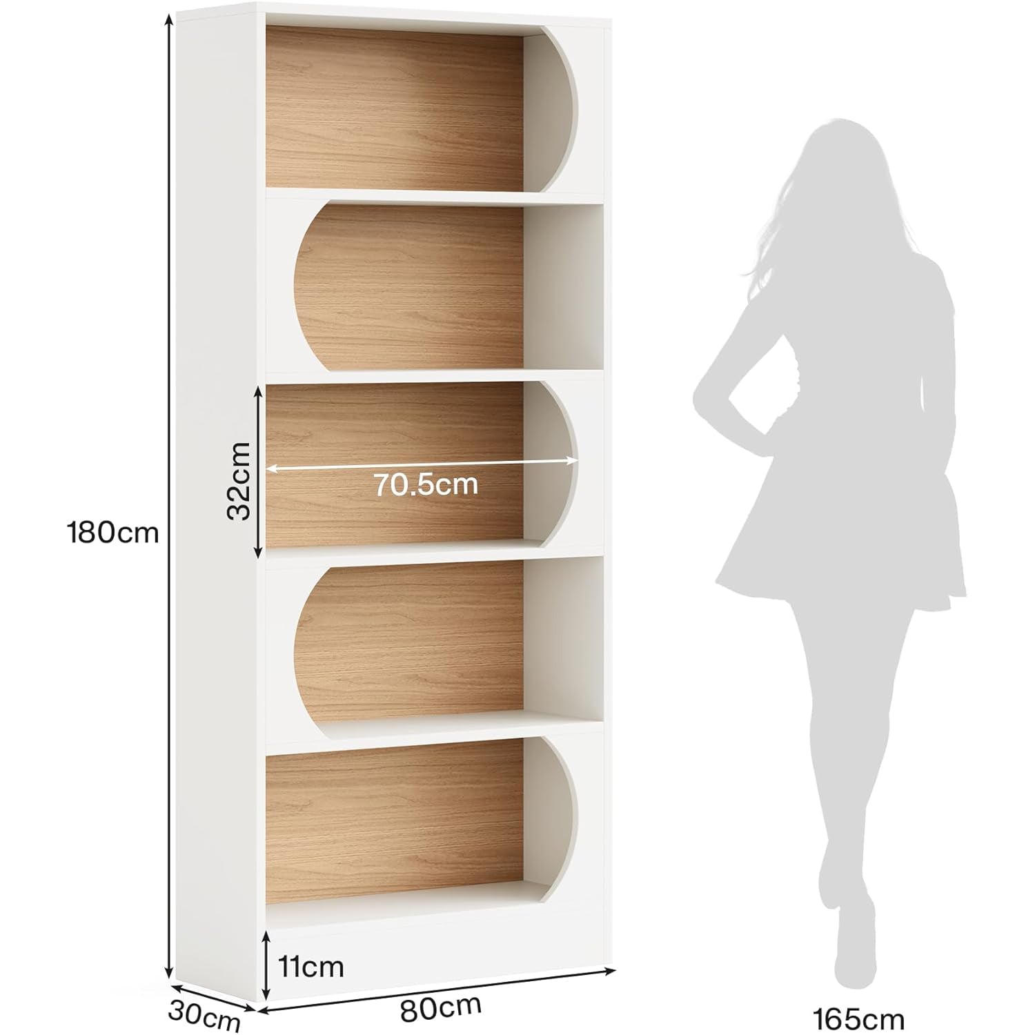 Raft modern cu 5 niveluri, 180 cm